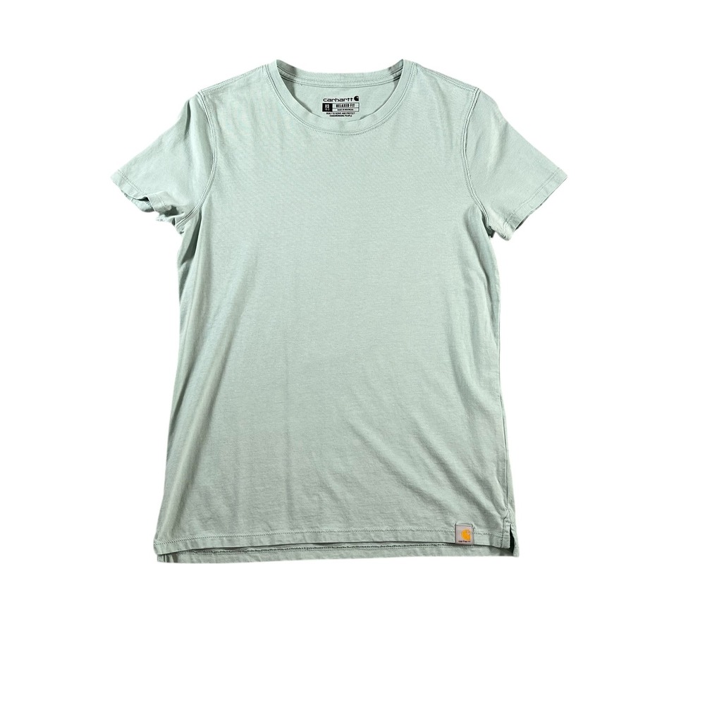 Carhartt Womens Relaxed Fit Short Sleeve T-Shirt‎ Sage Green Size XS 0-2